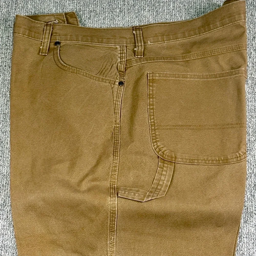 Dickies Carpenter Work Pants Men's 42x32 Tan Canvas Utility Heavy Duty‎